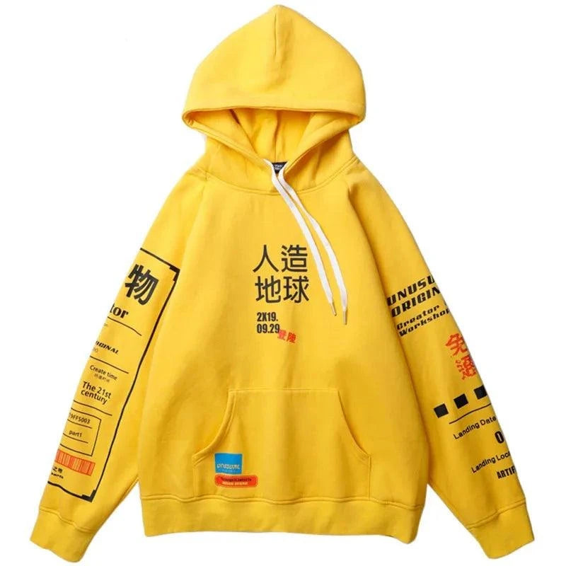 Kanji Hip Hop Graffiti Hoodie - VONVEX