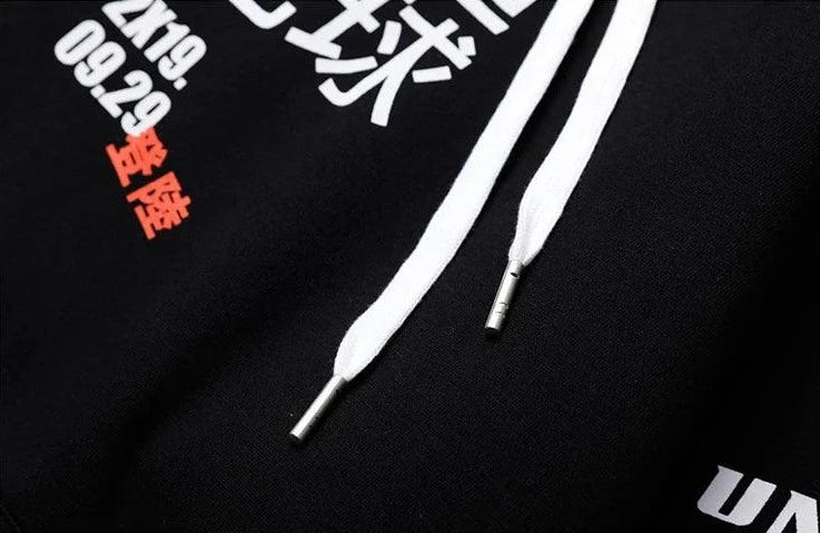 Kanji Hip Hop Graffiti Hoodie - VONVEX