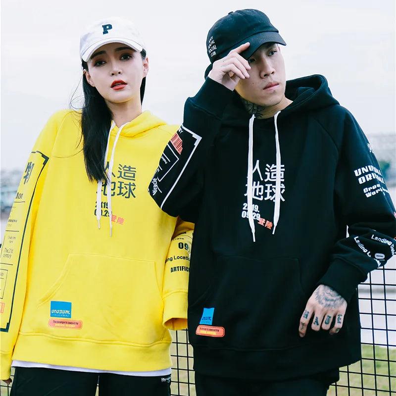 Kanji Hip Hop Graffiti Hoodie - VONVEX