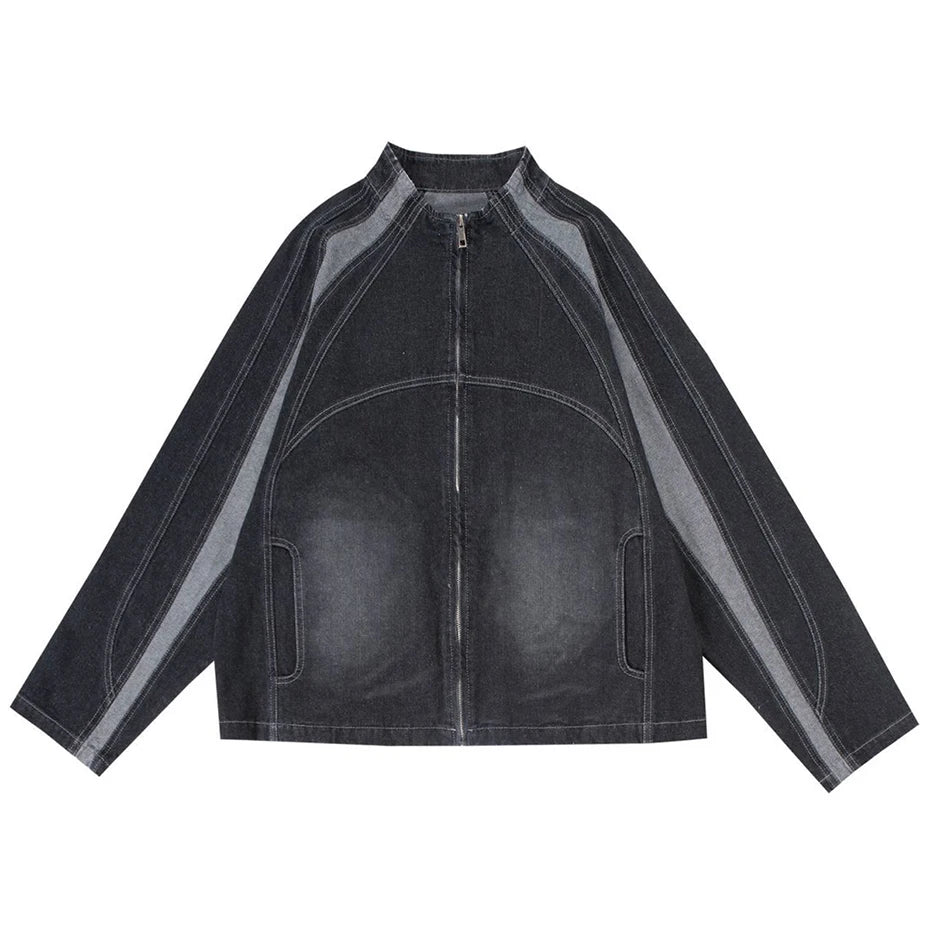 Denim Racer Jacket Black XL - VONVEX