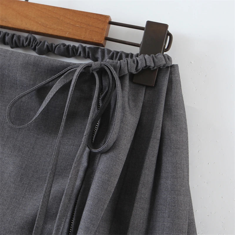 Y2k Split Pleated Mini Skirts - VONVEX