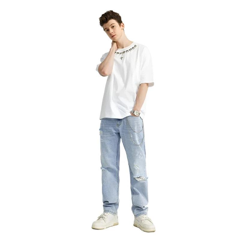 Ripped Slim Fit Denim Jean - VONVEX