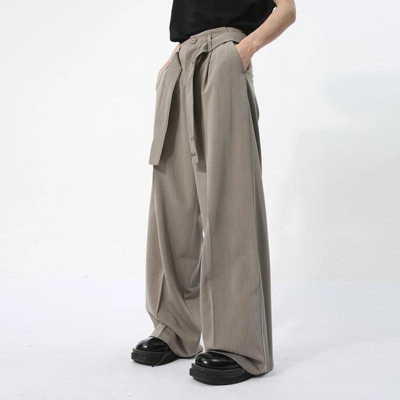 Casual Solid Pant With Ribbon - VONVEX