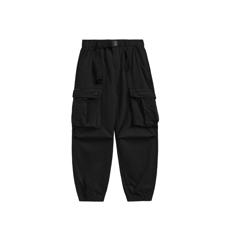 Casual Large Pockets Cargo Pant Black M - VONVEX