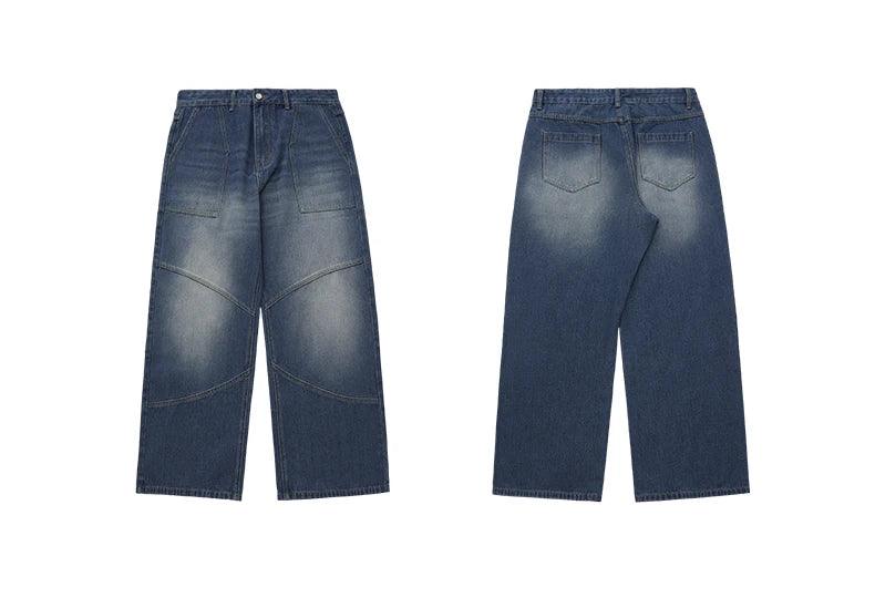 Blue Baggy Loose Denim Jeans - VONVEX