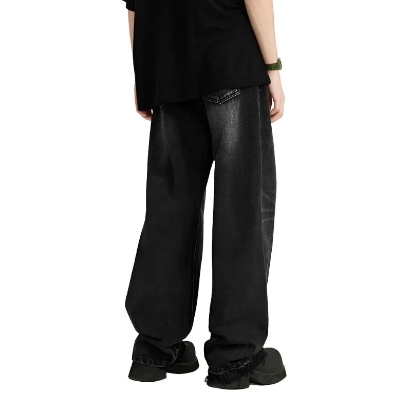 Classic Retro Washed Denim Pant - VONVEX