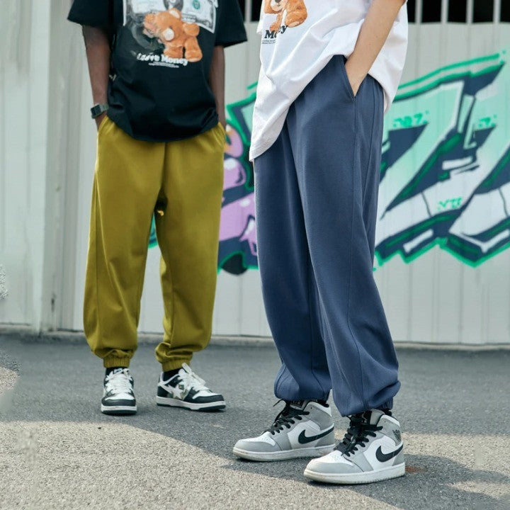 Solid Color Fit Casual Jogger Pant - VONVEX