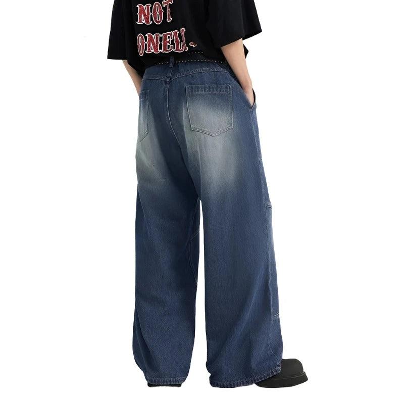 Blue Baggy Loose Denim Jeans - VONVEX