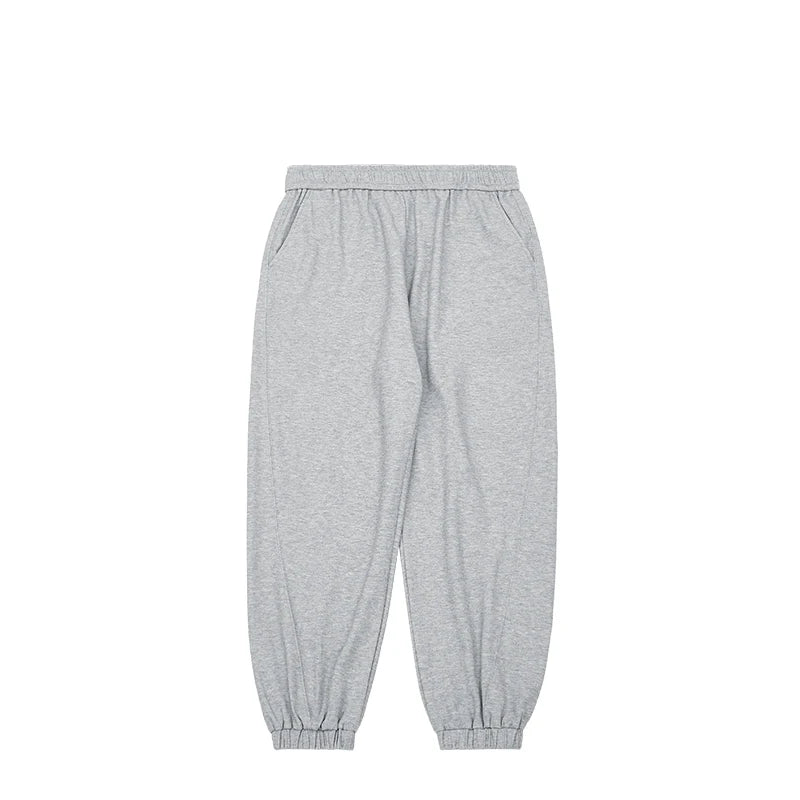 Solid Color Fit Casual Jogger Pant Grey S - VONVEX
