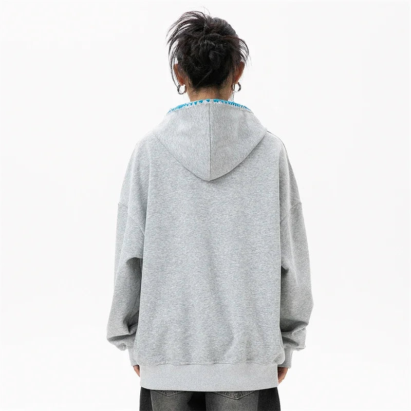 Ribboned Simple Basic Hoodie - VONVEX