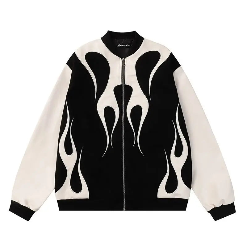 AresWings Spliced Leather Casual Jacket black M - VONVEX