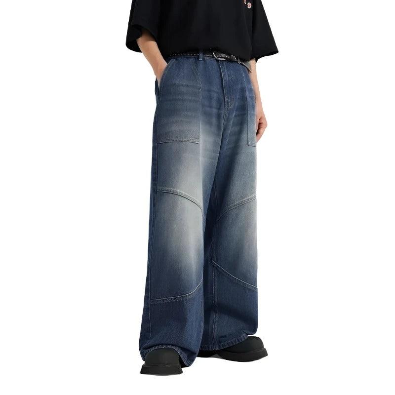 Blue Baggy Loose Denim Jeans - VONVEX