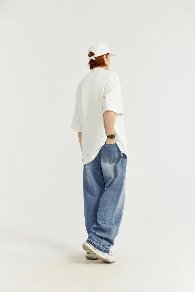 Classic Retro Washed Denim Pant - VONVEX