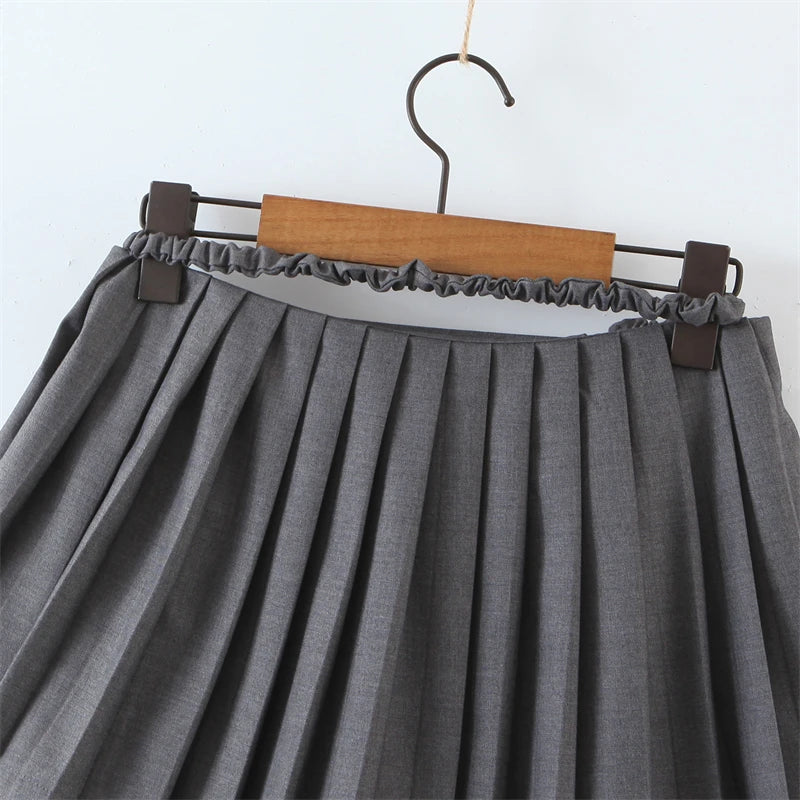 Y2k Split Pleated Mini Skirts - VONVEX