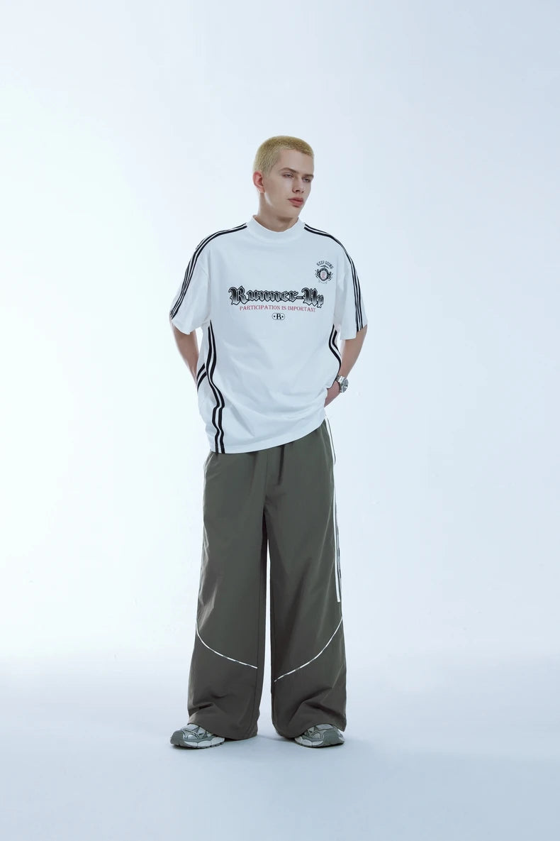 Retro Side Splicing Wide-Leg Pant - VONVEX