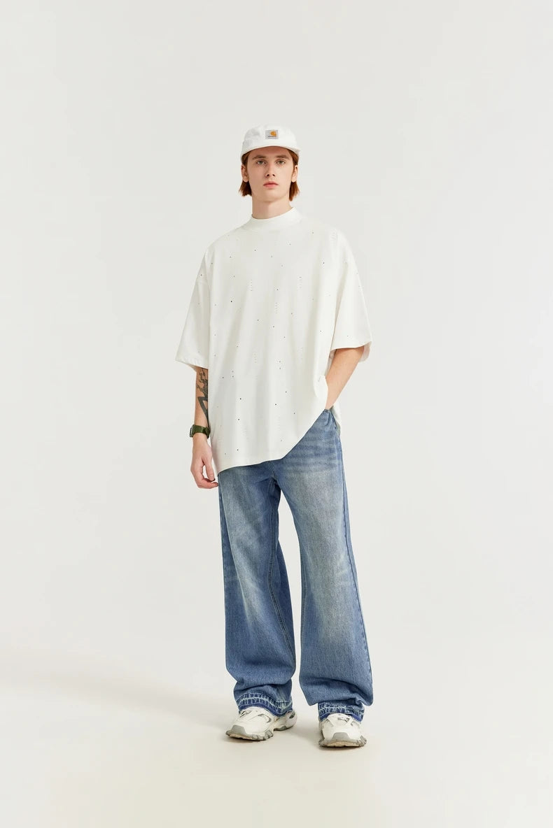 Classic Retro Washed Denim Pant - VONVEX