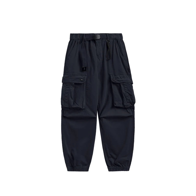 Casual Large Pockets Cargo Pant Dark blue M - VONVEX