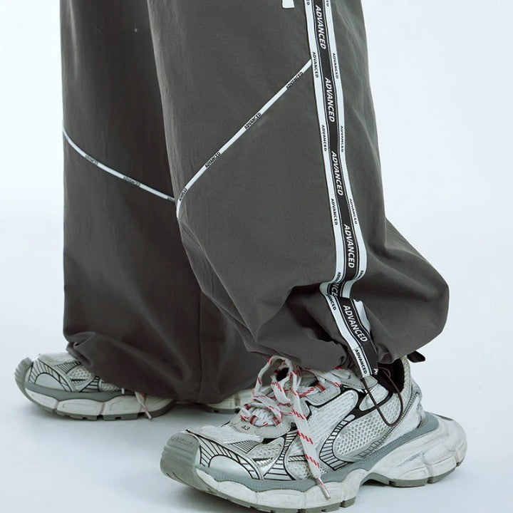 Retro Side Splicing Wide-Leg Pant - VONVEX