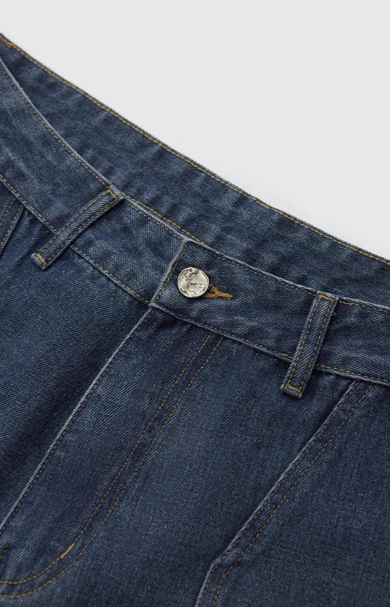 Blue Baggy Loose Denim Jeans - VONVEX