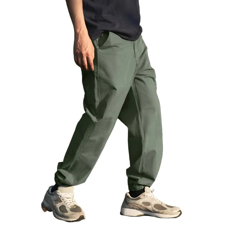 Casual Style Solid Color Jogger Pant - VONVEX