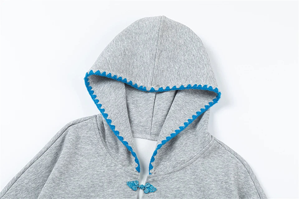 Ribboned Simple Basic Hoodie - VONVEX