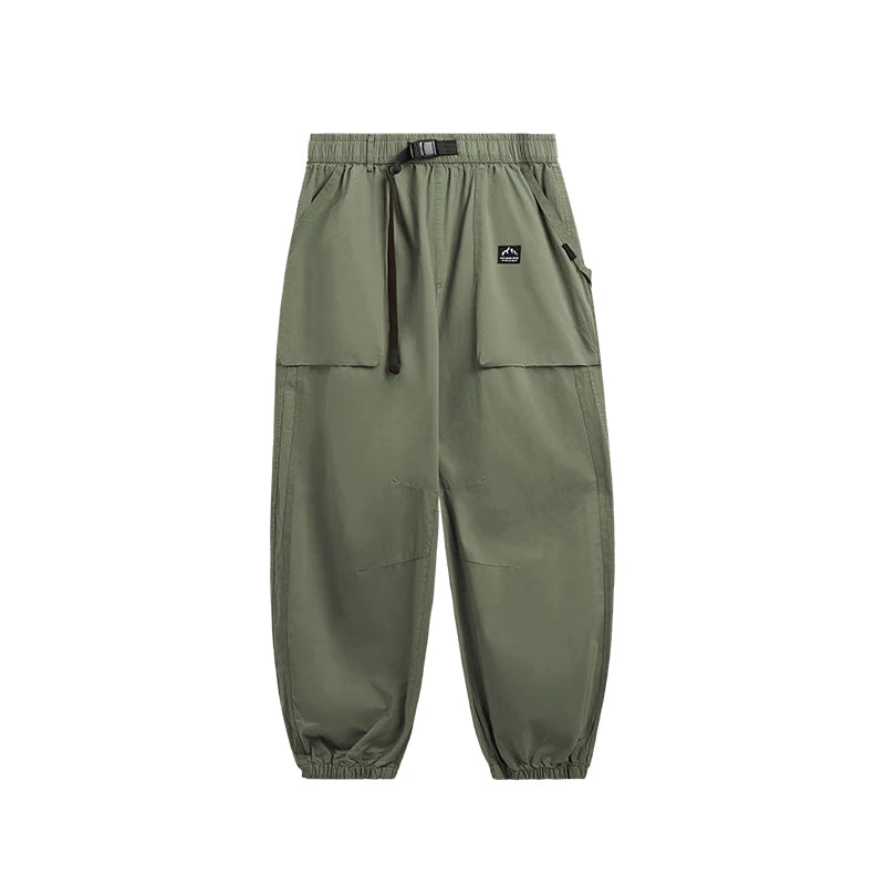Elastic Wais Cargo Jogger Pant Army green S - VONVEX