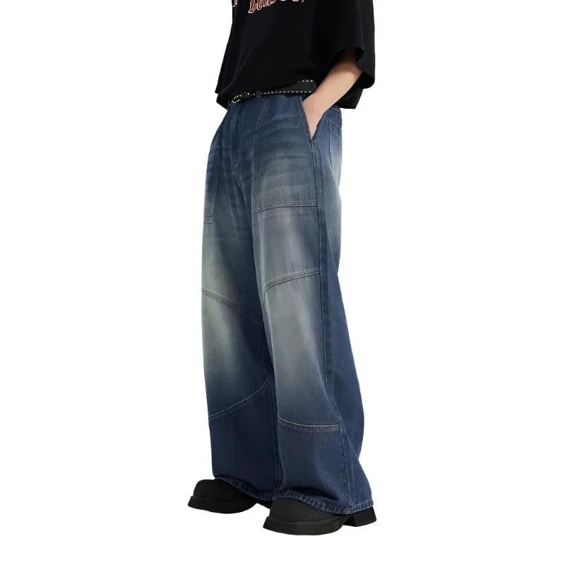 Blue Baggy Loose Denim Jeans - VONVEX