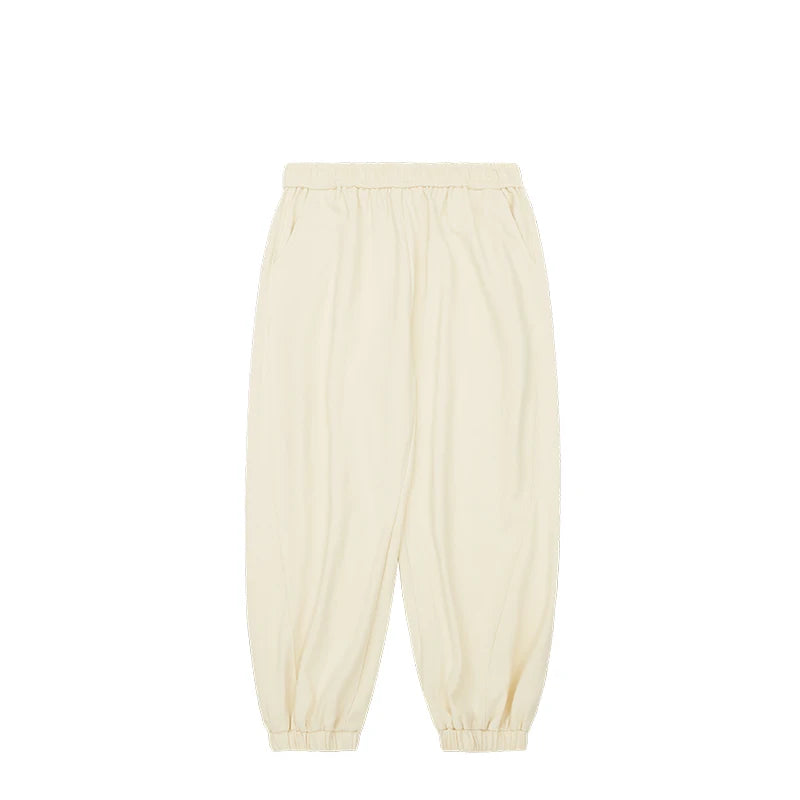 Solid Color Fit Casual Jogger Pant Apricot S - VONVEX
