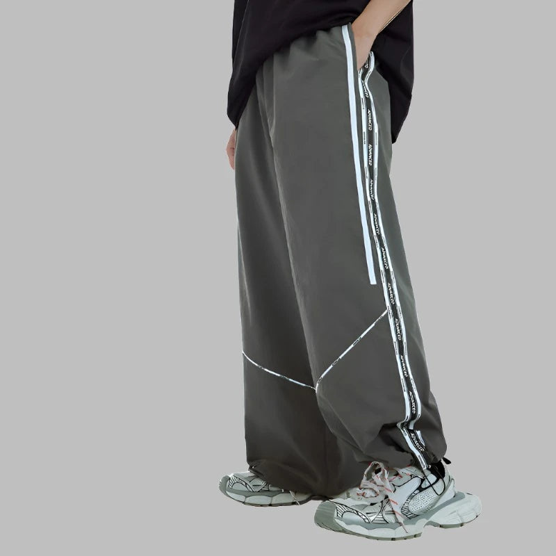 Retro Side Splicing Wide-Leg Pant - VONVEX
