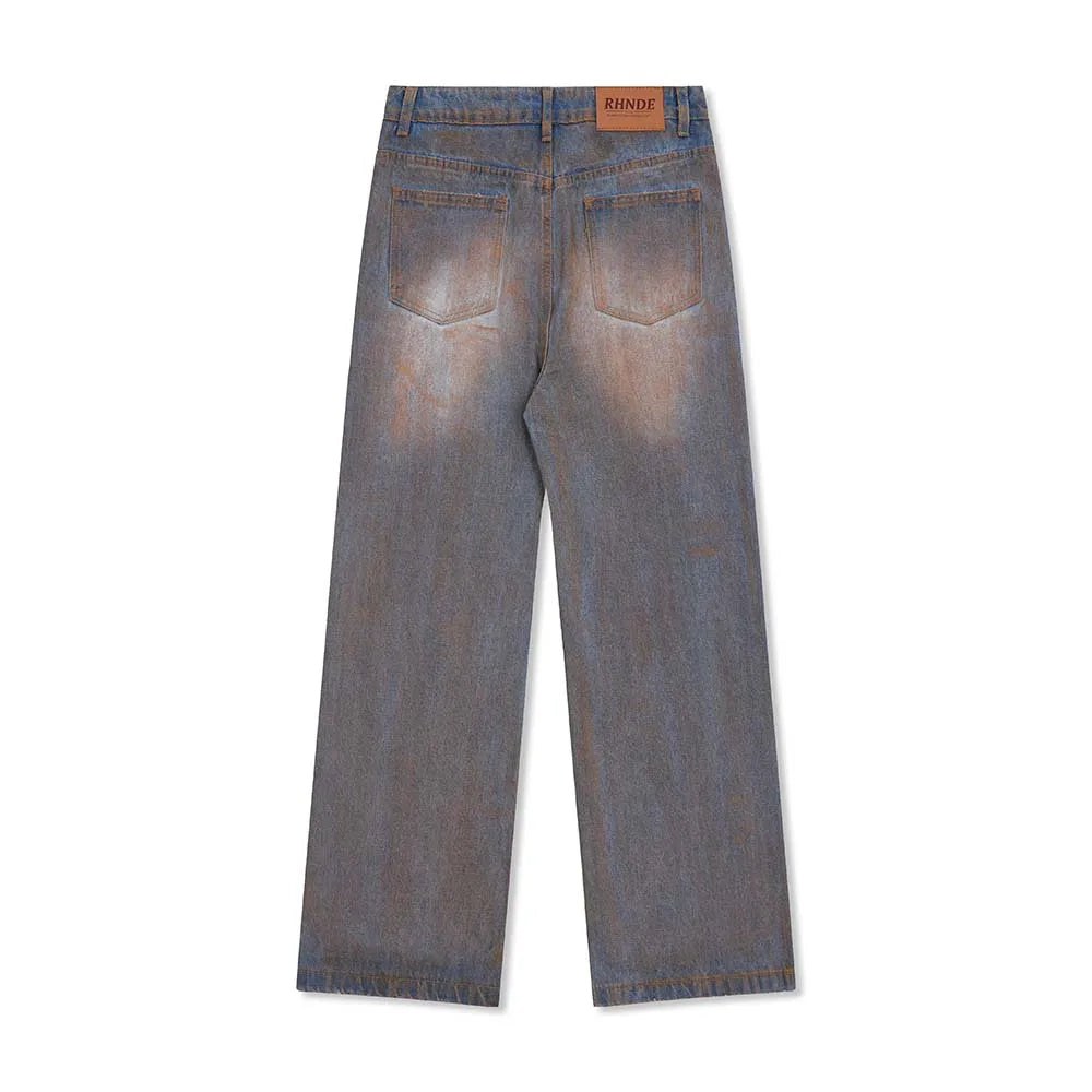 Y2K Distressed Ripped Denim Jeans - VONVEX