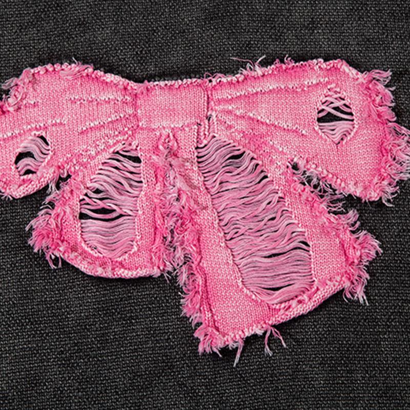 Y2K Ribbon Knitted Pullover - VONVEX