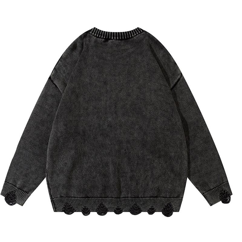 Y2K Ribbon Knitted Pullover - VONVEX