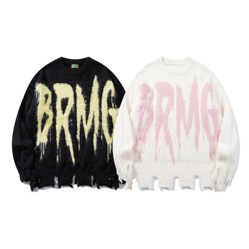BRMG Retro Alphabet Knit Sweater - VONVEX