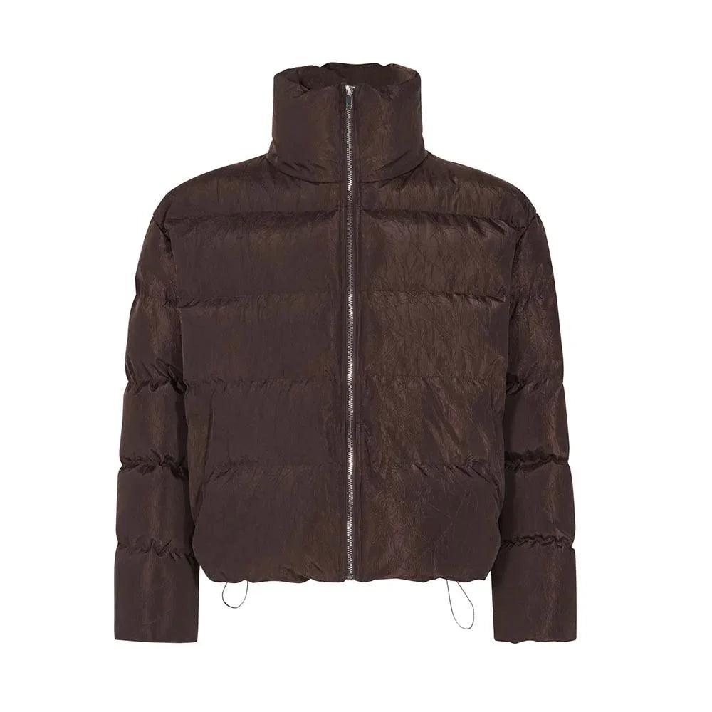 Puffer Stand Collar Jacket jacket Brown M - VONVEX