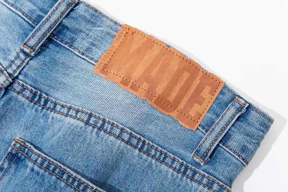 Y2K Retro Burnt Flowers Denim Jean - VONVEX