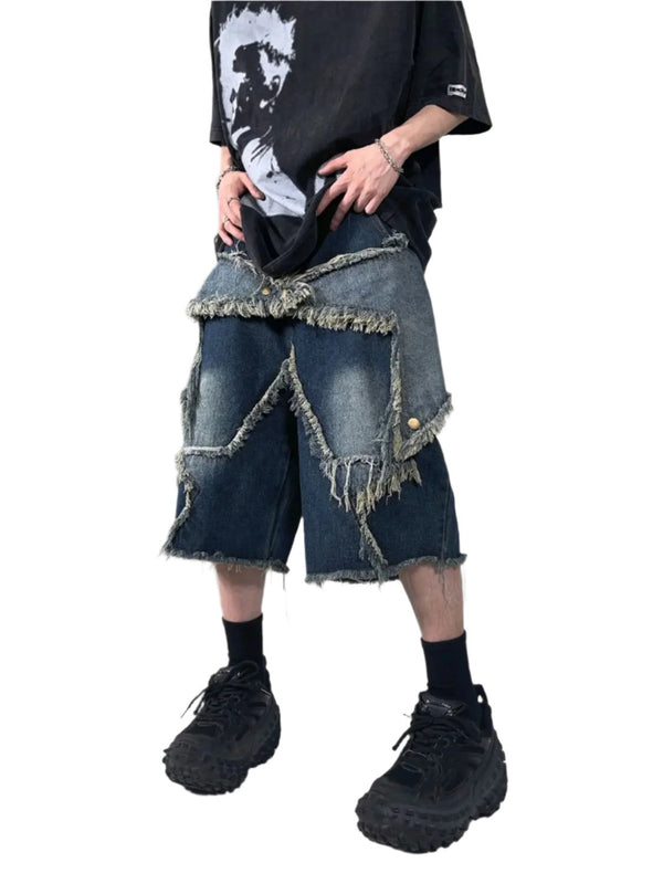 Vintage Star Fringe Jorts     - VONVEX