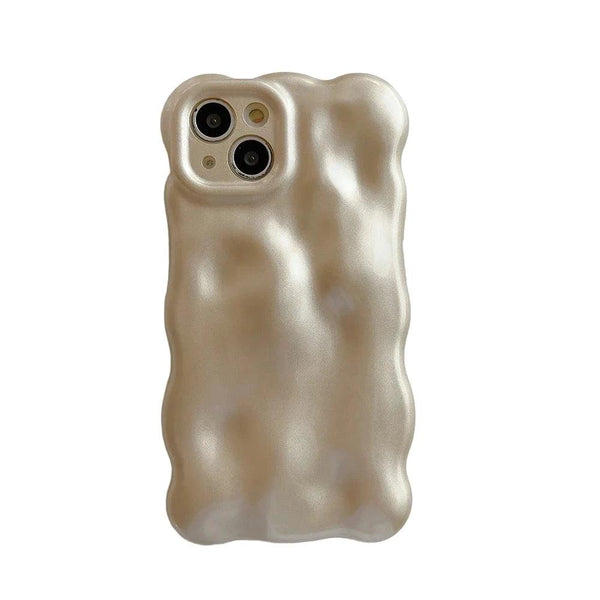 3D Bubble Wave Pattern IPhone Case  Khaki iPhone 11  - VONVEX