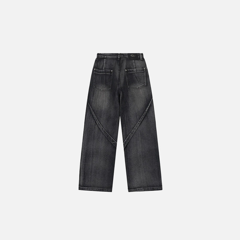 Crisscross Denim Jeans     - VONVEX