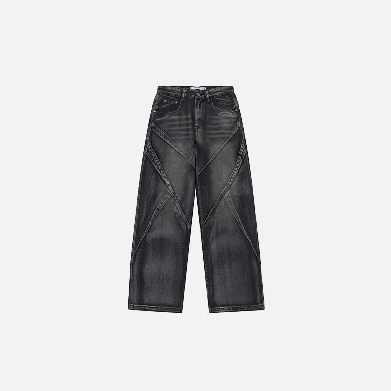 Crisscross Denim Jeans  black S  - VONVEX