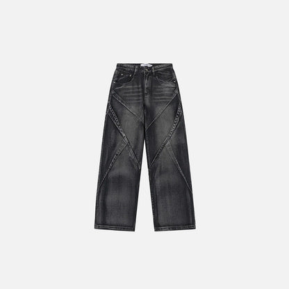 Crisscross Denim Jeans  black S  - VONVEX