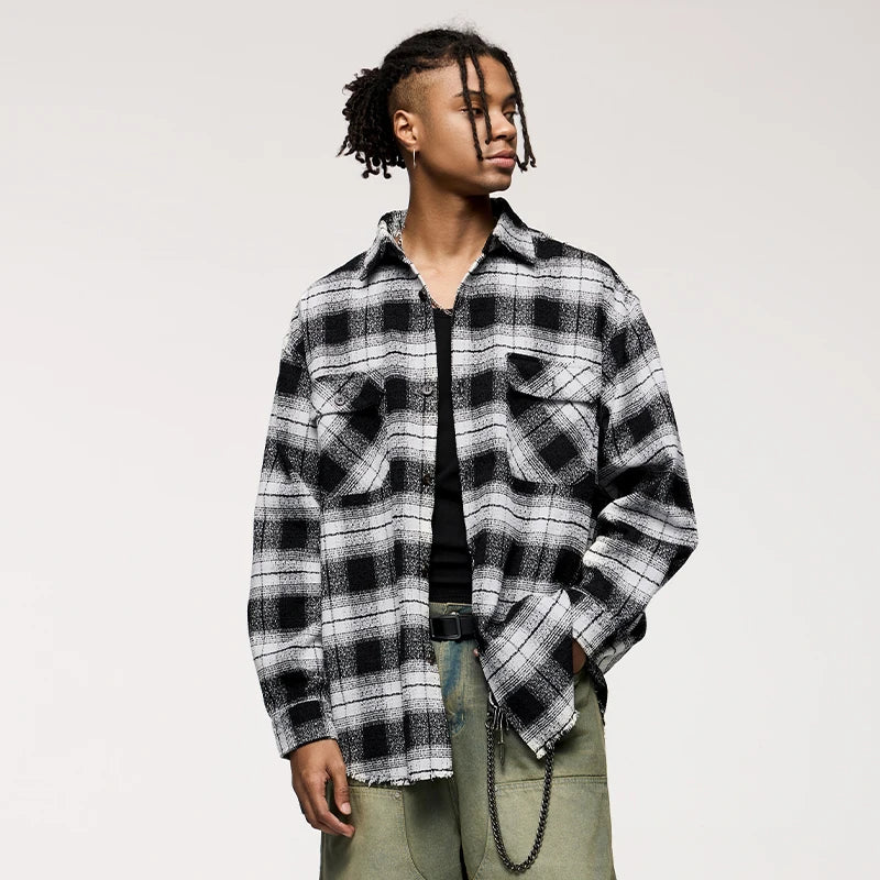 Greyish Black Loose Shacket  Black M  - VONVEX