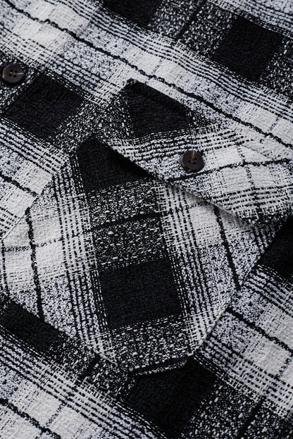 Greyish Black Loose Shacket     - VONVEX