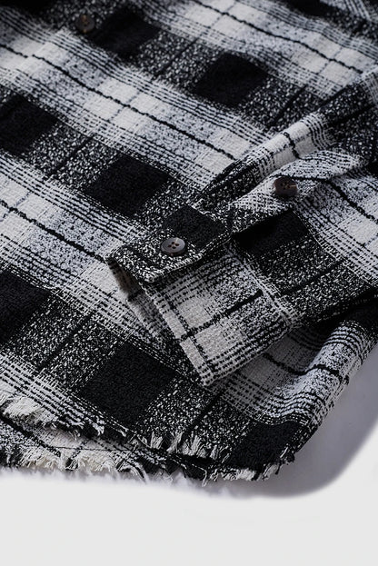 Greyish Black Loose Shacket     - VONVEX