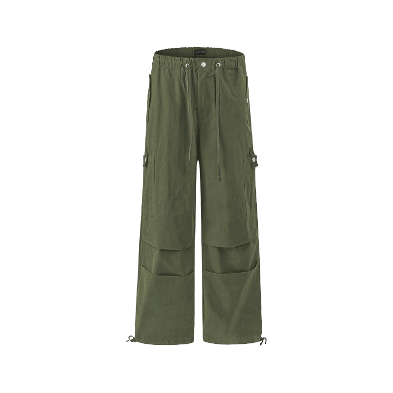Adventure-Ready Pleated Utility Pants     - VONVEX