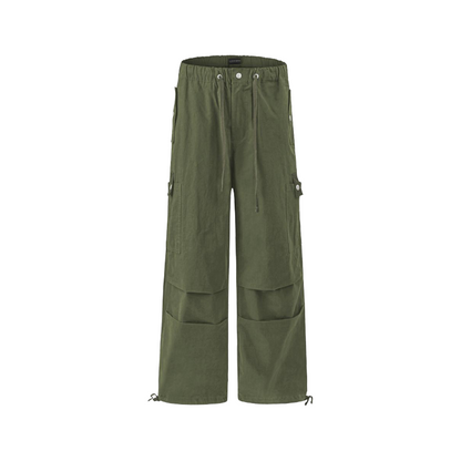 Adventure-Ready Pleated Utility Pants     - VONVEX