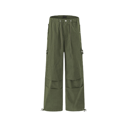 Adventure-Ready Pleated Utility Pants     - VONVEX