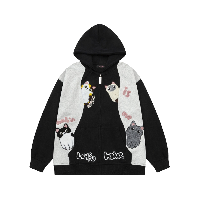 Cat Haunt Hoodie     - VONVEX
