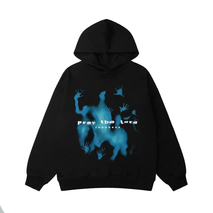 Pray The Lord Hoodie  Black and Blue S  - VONVEX