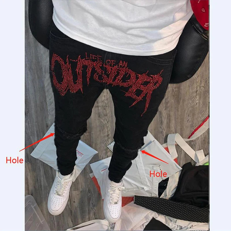 Life Of Outsider Jeans  Red 28  - VONVEX