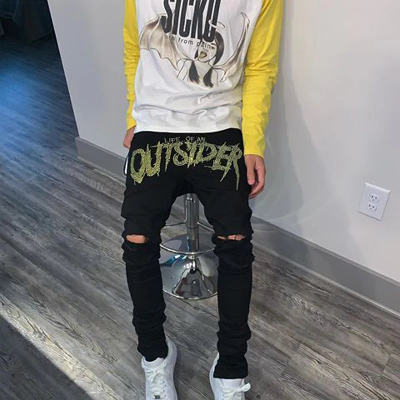Life Of Outsider Jeans  Yellow 28  - VONVEX